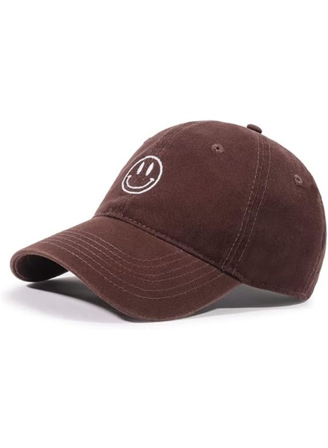 Unisex Baseball Cap, Cute Face Baseball Cap, Cotton Low Profile Baseball Hat for Men Women, Adjustable Dad Hat, Washable Baseball Hat